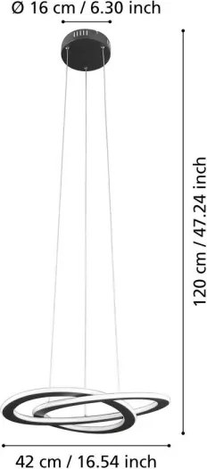 Eglo 99396 - LED kábeles függeszték ROLIMARE LED/35W/230V