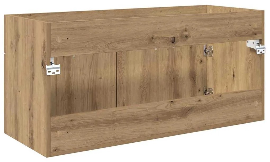 vidaXL Mosdókagyló szekrény tárolóval ajtóval Artisan tölgy Faanyag