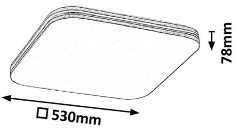 Rabalux 3409 - LED mennyezeti lámpatest OSCAR LED/36W/230V négyzetes