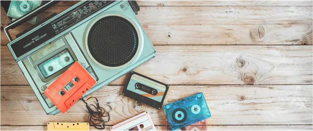 Kép - retro rádió (120x50 cm)