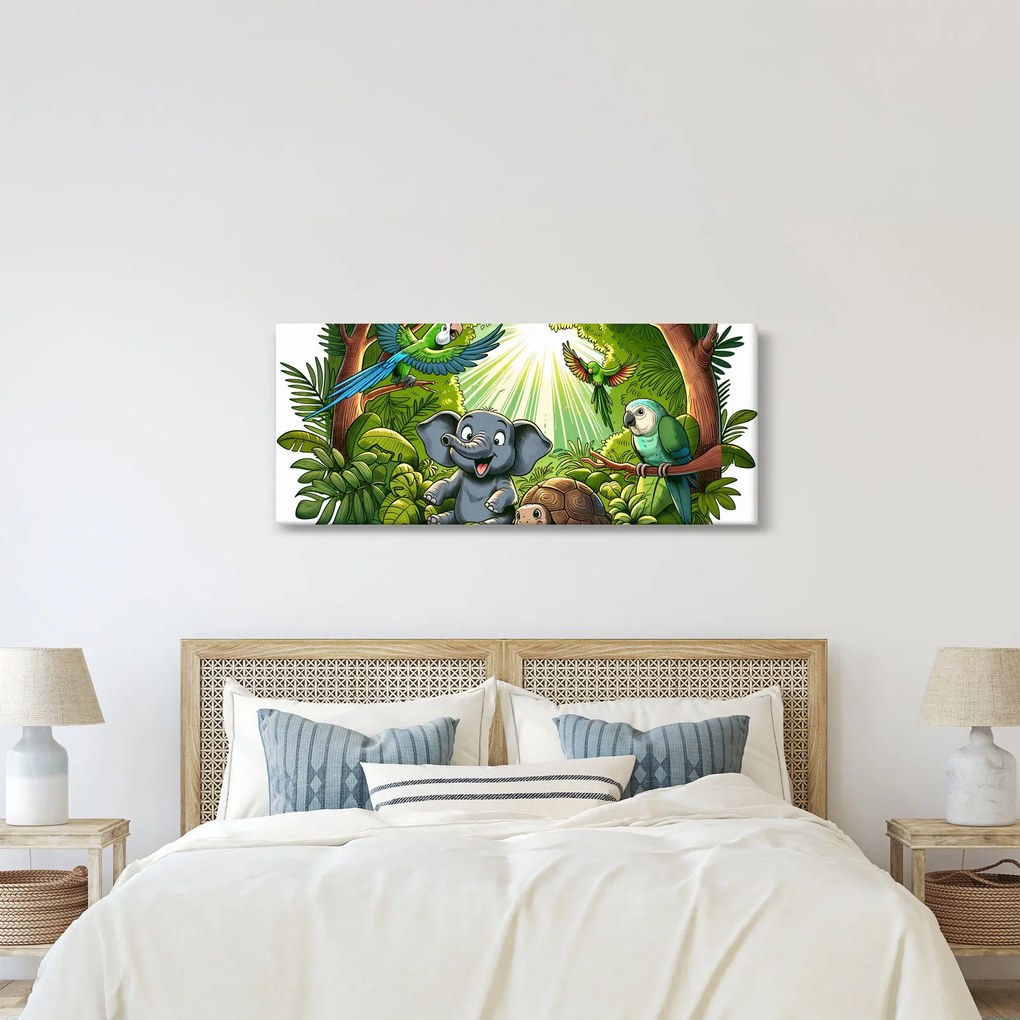 Kép - Vidám állatkák (120x50 cm)