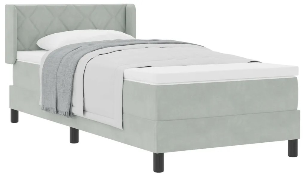 Kontinenságy Matrac Átlagos Szürke 90x200 cm Bársony