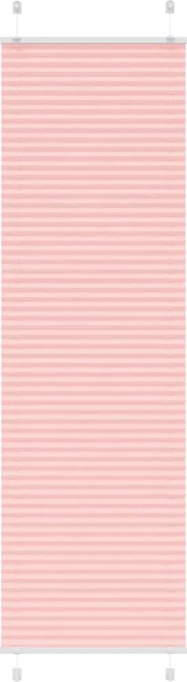 vidaXL pliszírozott redőny rózsaszín 55x200 cm szövetszélesség 54,4 cm