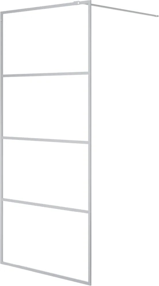 vidaXL ezüstszínű átlátszó ESG üveg zuhanyfal 90 x 195 cm