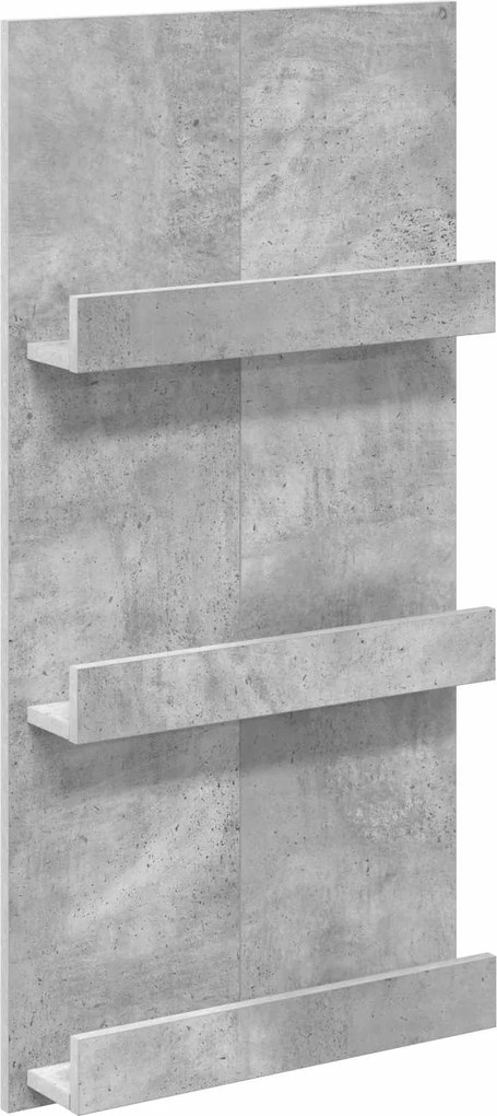 vidaXL Magazin állvány polcokkal Beton Szürke 51 x 11 x 102 cm Faanyag