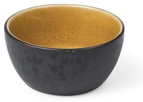 Fekete-borostyán színű kőedény tálka 200 ml Black/Amber – Bitz