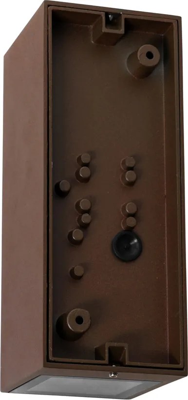 Fali lámpa rozsdabarna 2 fényű GU10 AR70 IP44 mozgásérzékelővel - Baleno