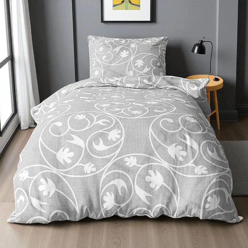 Pamut ágynemű ARZA GREY 2 részes 140x200 cm