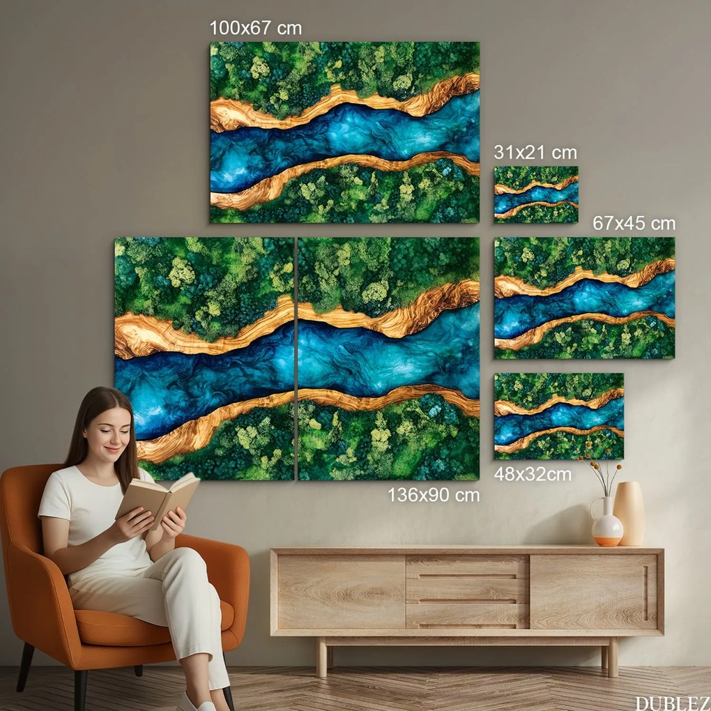 DUBLEZ | Nyomtatott mohás epoxidos kép - Nature