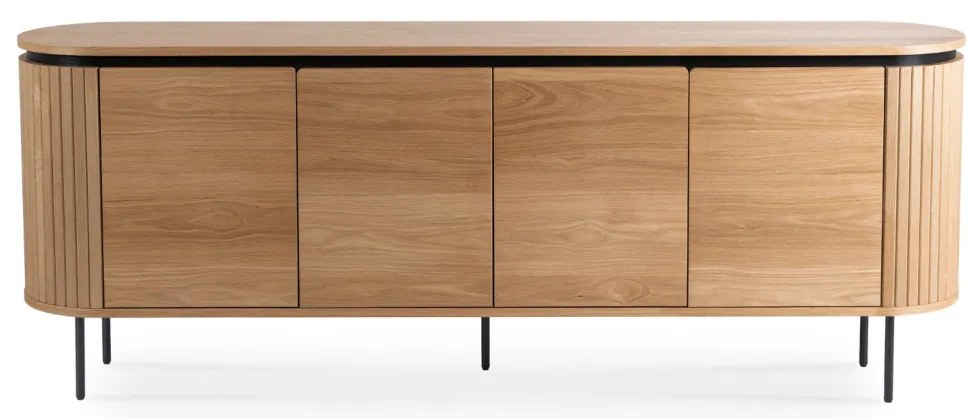 Tölgyszínű Ovális Komód BECK 200