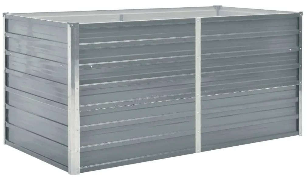 vidaXL Kerti magaságyás horganyzott acélból 160x80x77cm szürke