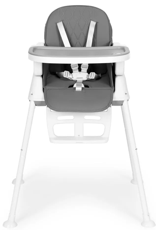 Összecsukható gyerek etetőszék 3 in 1 szürke