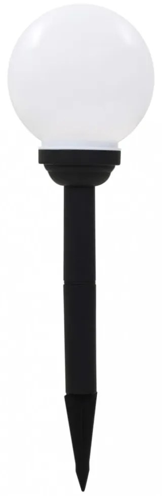 4 db napelemes kültéri LED gömblámpa, 15 cm RGB