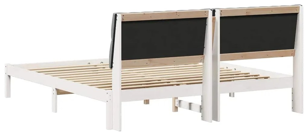 Ágykeret Kárpitozott Fejtámlával fejtámlával Fehér 180 x 200 cm