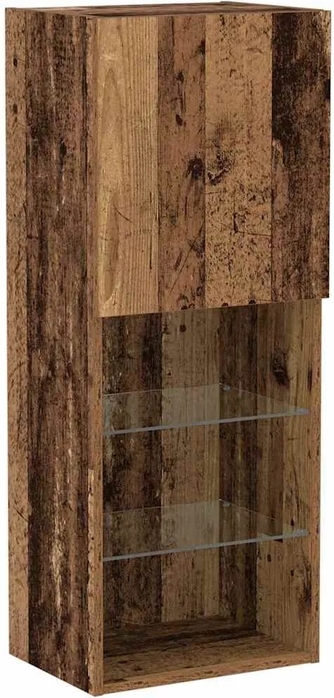 vidaXL TV szekrény garnitúra Öreg fa 40,5 x 30 x 102 cm Faanyag