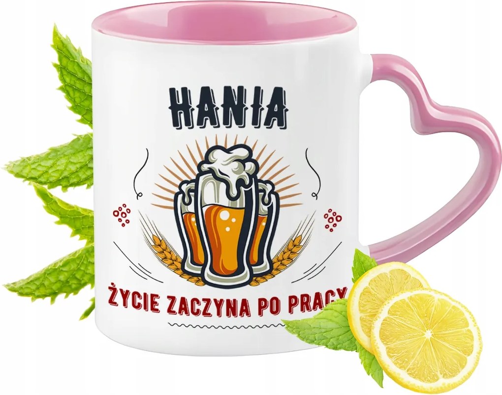 Hani Bögre Rózsaszín Szív Alakú Füllel Kávé Ajándék