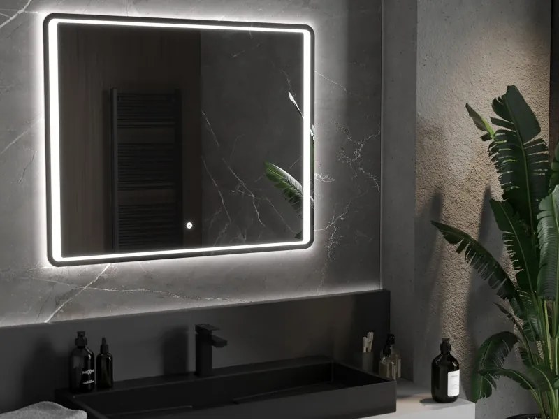 Mexen Zusa megvilágított fürdőszobai tükör 120 x 80 cm, LED 6000K, páramentes - 9808-120-080-611-00