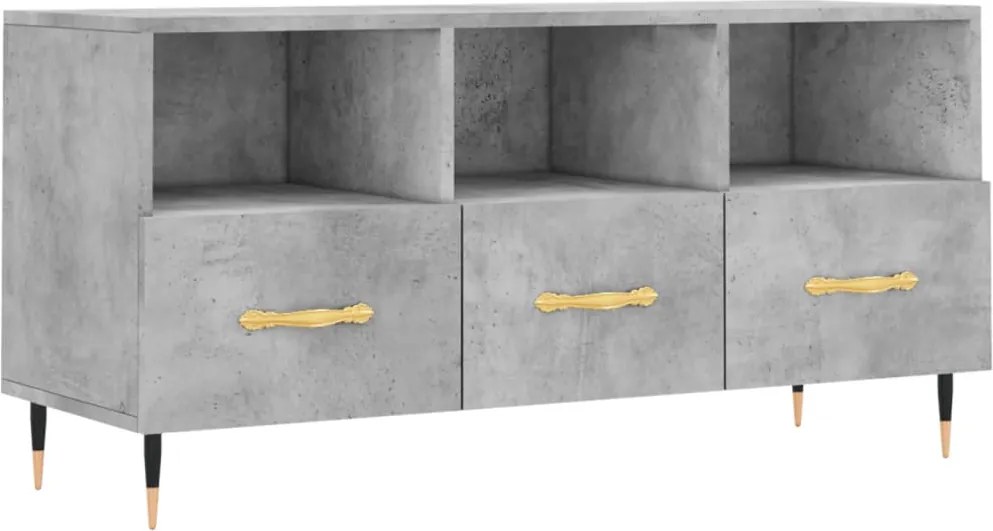 vidaXL betonszürke szerelt fa TV-szekrény 102 x 36 x 50 cm