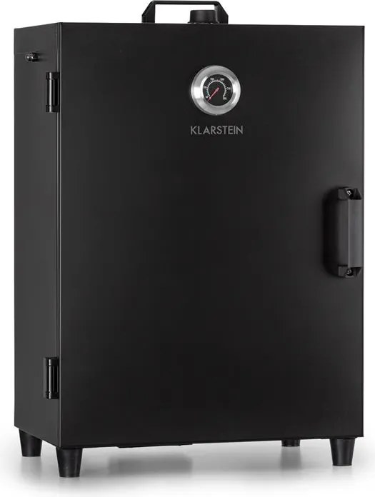 Klarstein Flinstone, füstölő, füstölő kemence, 1600 W, hőmérő, rozsdamentes acél, fekete