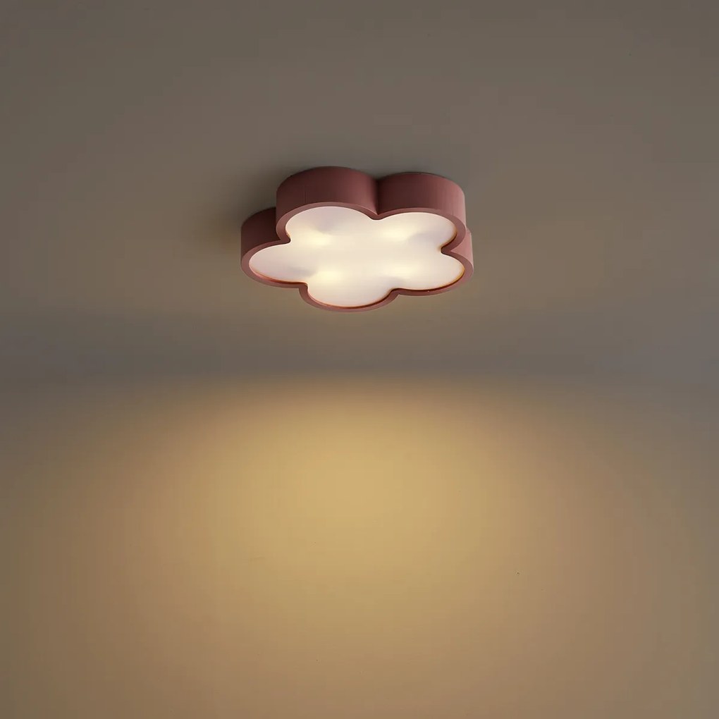 Gyerekszoba mennyezeti lámpa rózsaszín és fehér - Lucille