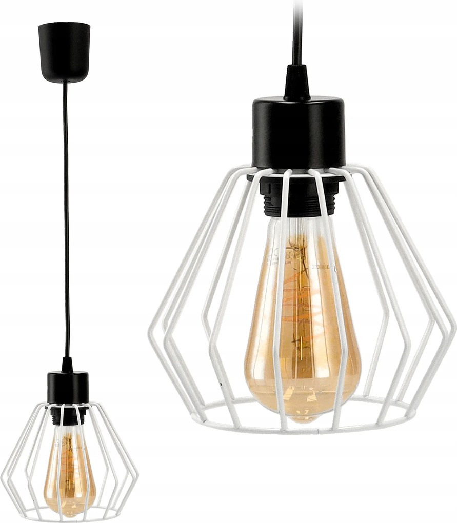 Mennyezeti függőlámpa, gyémánt alakú, 1xE27