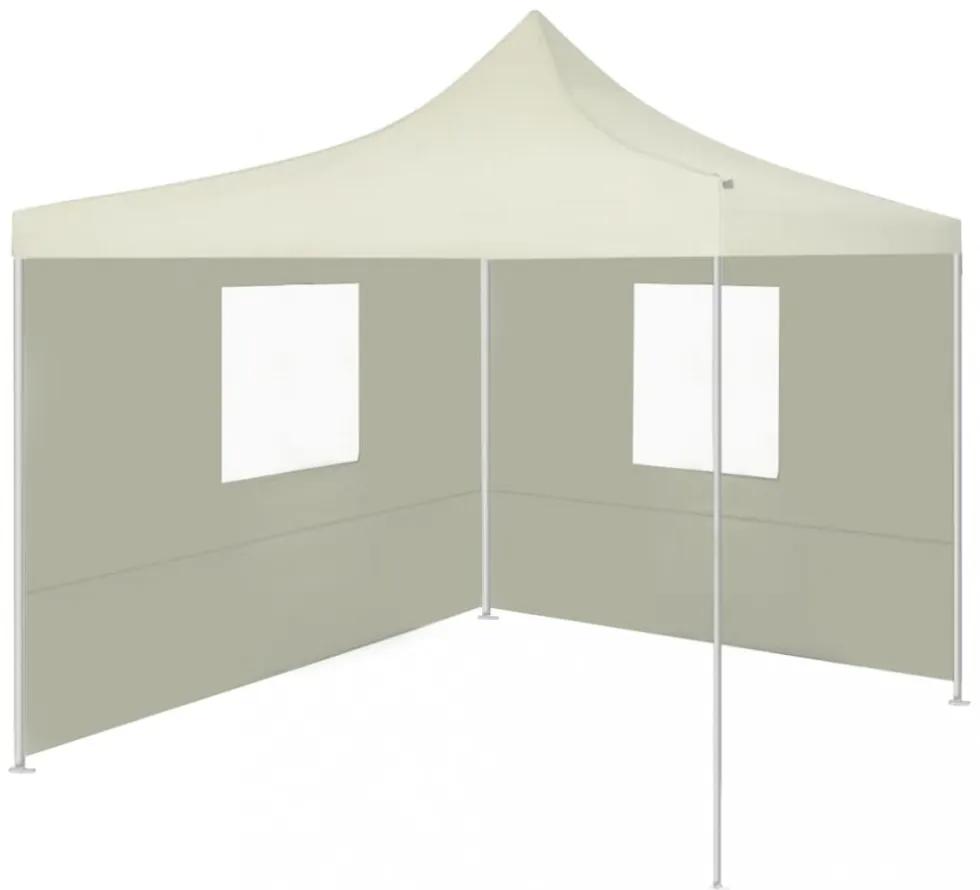 Krémszínű összecsukható sátor 2 fallal 3 x 3 méter