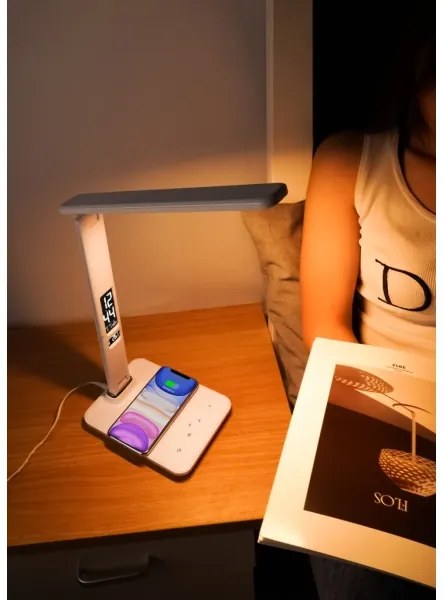 Immax 08966L- LED Dimmelhető lámpa vezeték nélküli töltéssel KINGFISHER 8,5W/230V fehér