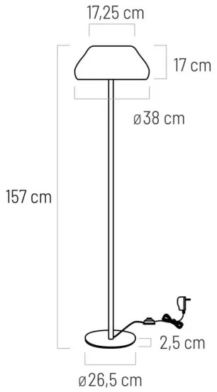 Klausen 107013 - LED Állólámpa PADDY LED/18W/230V fehér