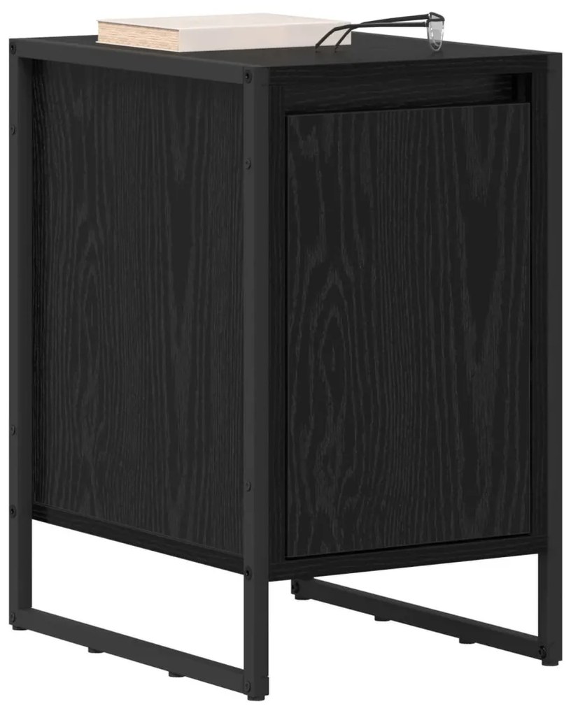 vidaXL Éjjeli asztal Fekete tölgy 39,5 x 30 x 50 cm Faanyag