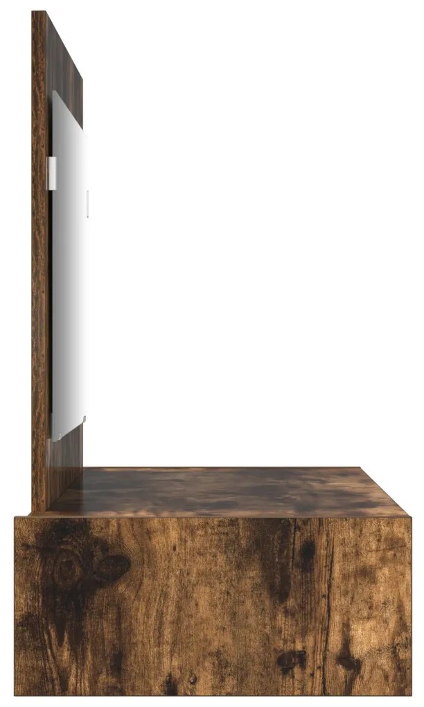 Fali sminkasztal Füstölt tölgy 100x40x70 cm