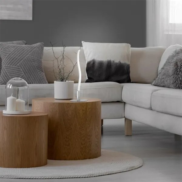 Leuchten Direkt 15128-55 - LED Asztali lámpa WAWE LED/3W/230V matt króm