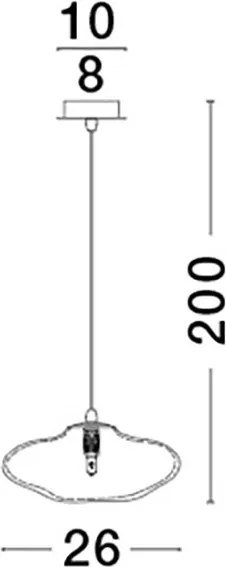NOVA LUCE 9006047 KING Egyágú Függesztett Lámpa Üveg G9 IP20