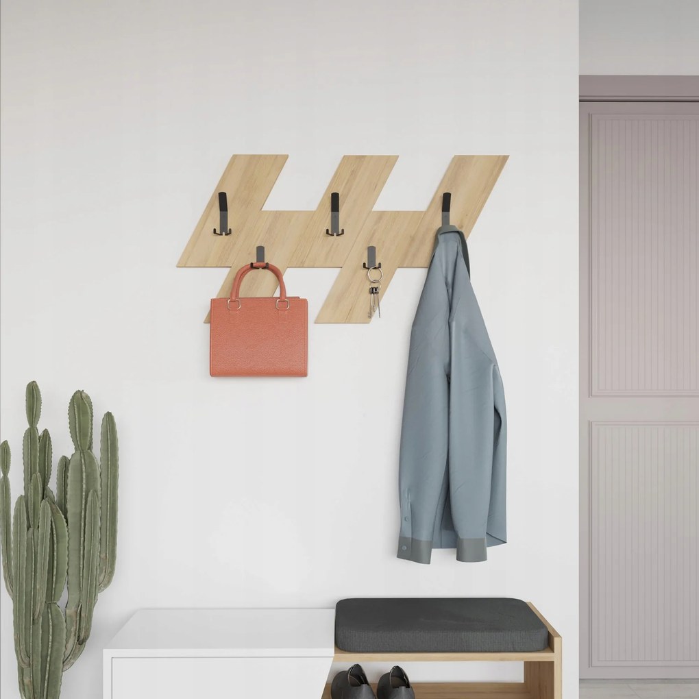 Előszobai kabáttartó Houseland Livy zafír tölgy