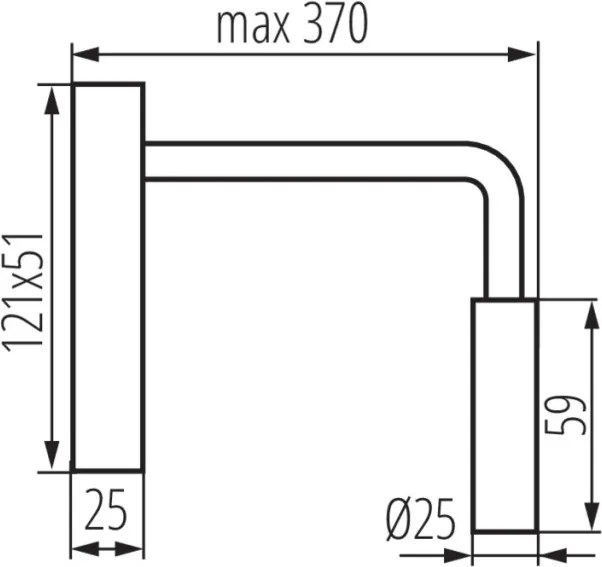 Fali Lámpa Fekete TONIL LED KANLUX-32522
