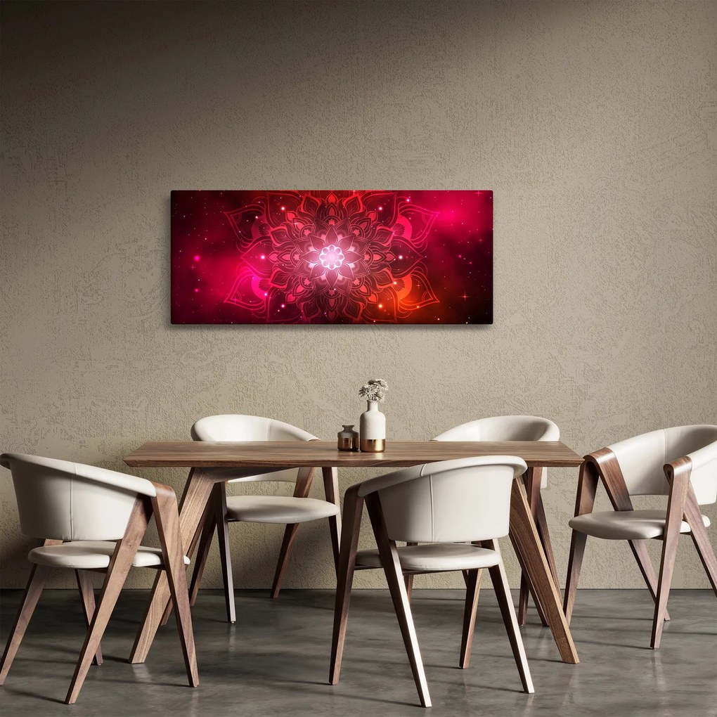 Piros absztrakció képe (120x50 cm)