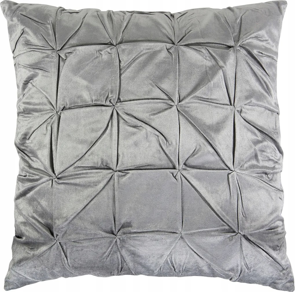 Bársony párnahuzat szürke 60x60cm