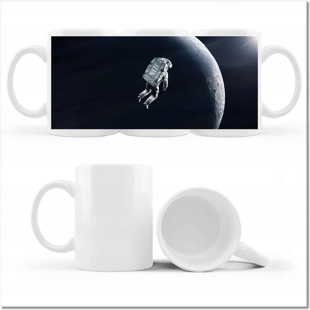 Űrhajós mintás bögre az űrben