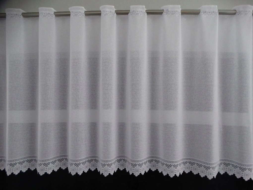 Mg Irigység Virágos jacquard sűrű 41022 fehér 150x50cm