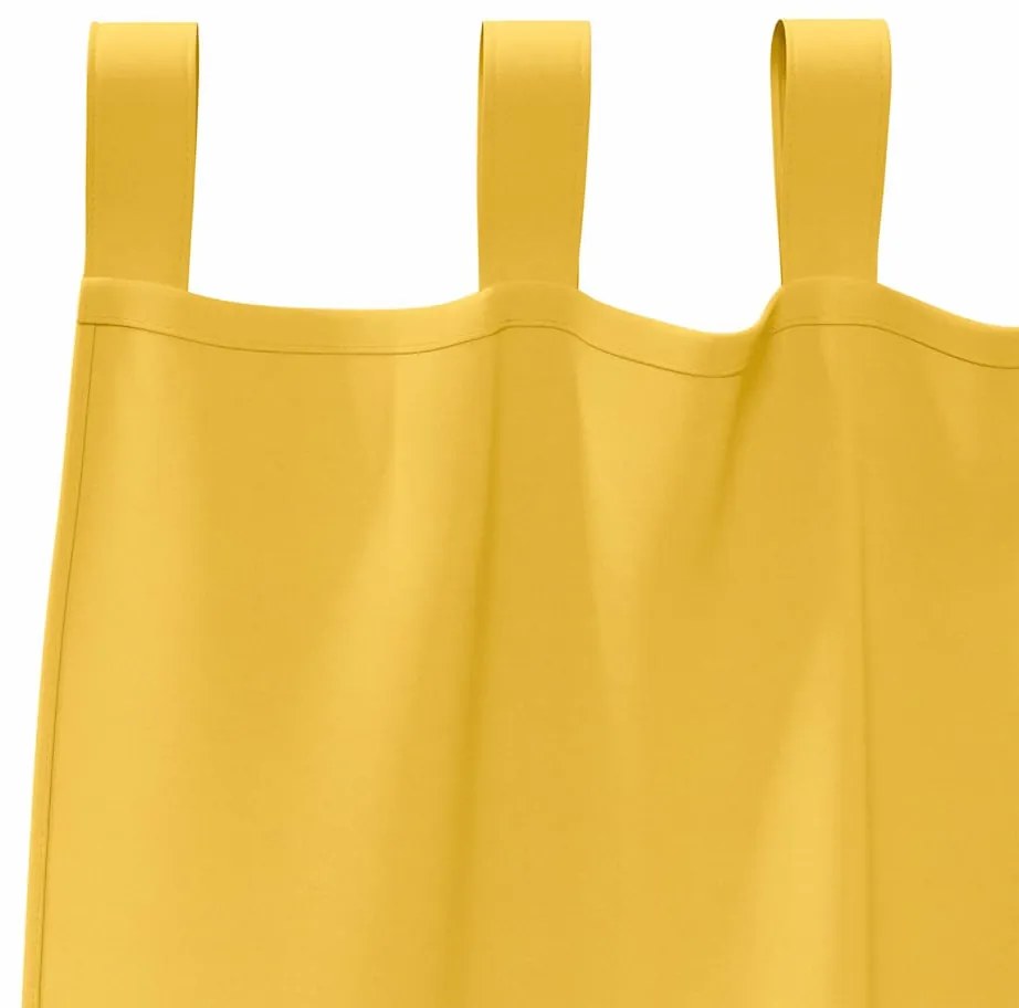 Függönyök függönyökkel 2 pcs mustársárga 245x140cm Poliészter