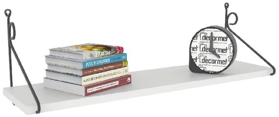 Fali polc SERAMONI 27x72 cm fehér