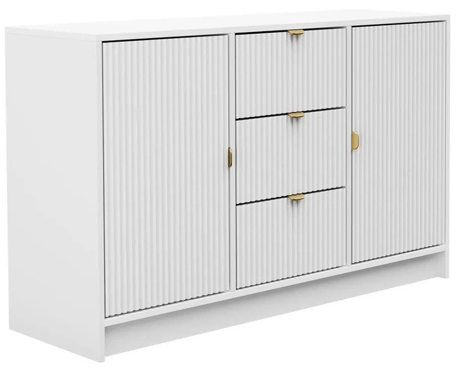 Komód Rozoma 2D3SZ (fehér velvet + arany) . 1103671