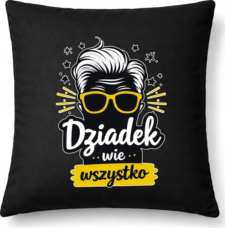 Nagypapa párna Nagypapa mindent tud Fekete