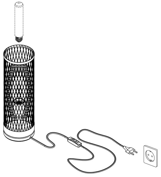 Eglo 43536 - Asztali lámpa REDCLIFFE 1xE27/40W/230V