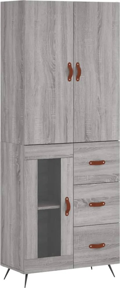 vidaXL szürke sonoma szerelt fa magasszekrény 69,5 x 34 x 180 cm