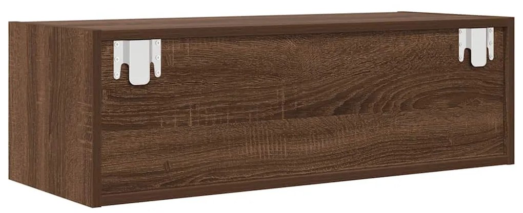 2 db barna tölgy színű szerelt fa TV-szekrény 80x31x25,5 cm