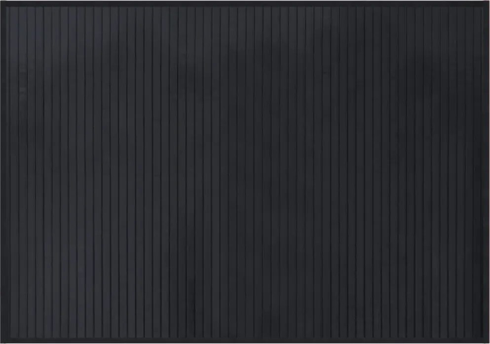 vidaXL négyszögletű fekete bambusz szőnyeg 70 x 100 cm