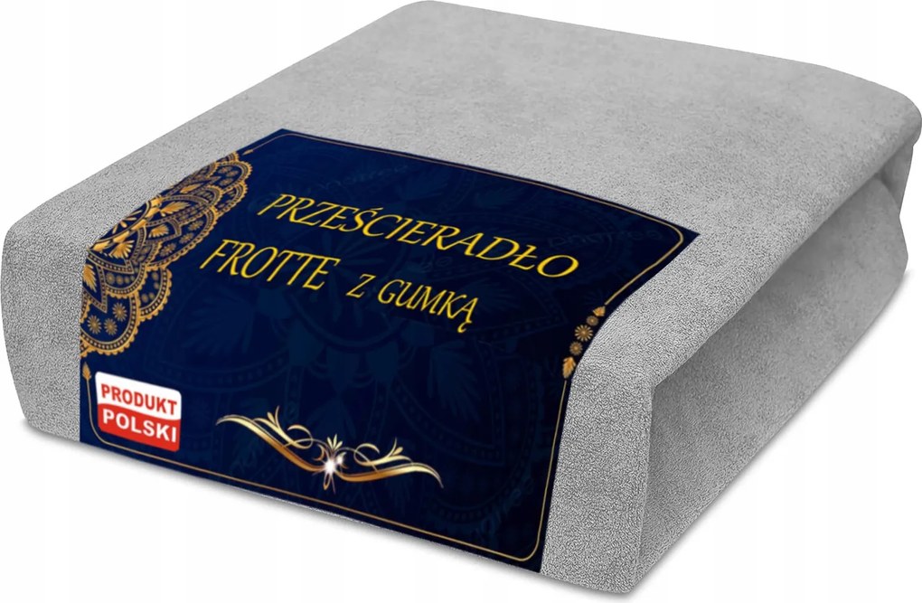 Gumis frottír lepedő 160x200 puha, meleg szürke, szürke színben