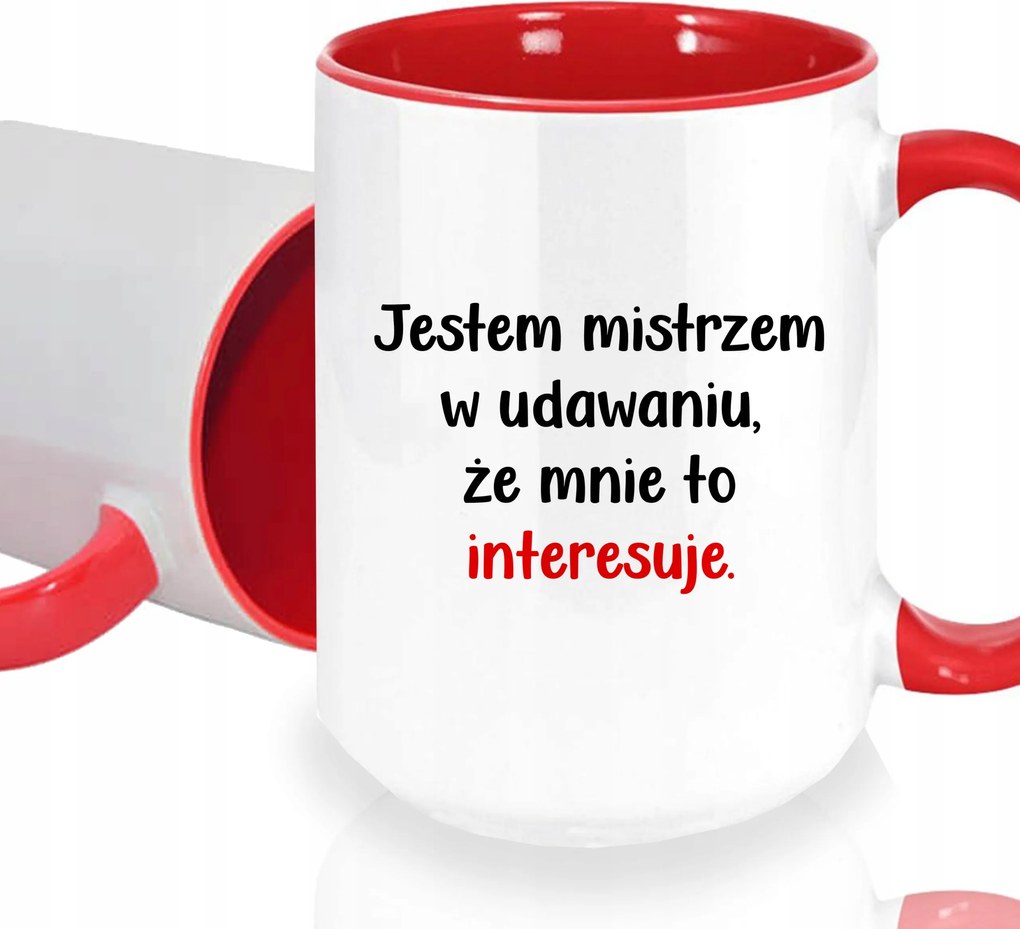 Bögre Fehér XXL Beltéri Piros Nagy Kerámia Ajándék Mester A Színlelésben