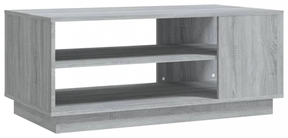 szürke sonoma szerelt fa dohányzóasztal 102x55x43 cm