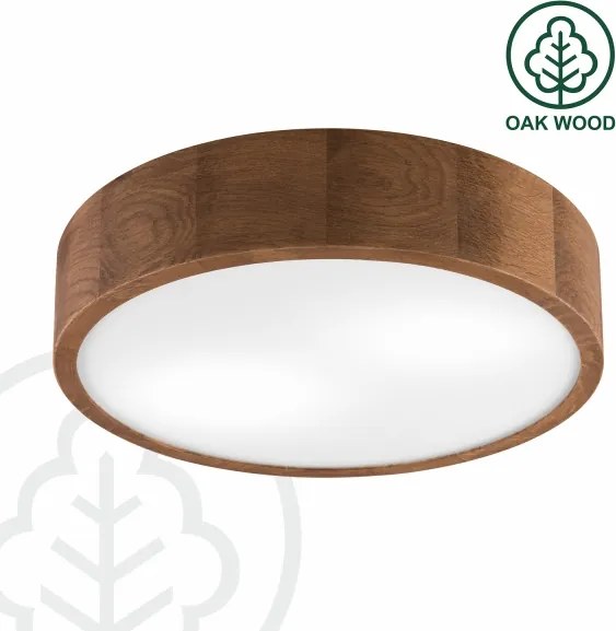 Brilagi - CARVALHO LED RGBW dimmelhető mennyezeti lámpa, 2xE27/15W/230V, Wi-Fi, tölgy, átm. 37,5 cm